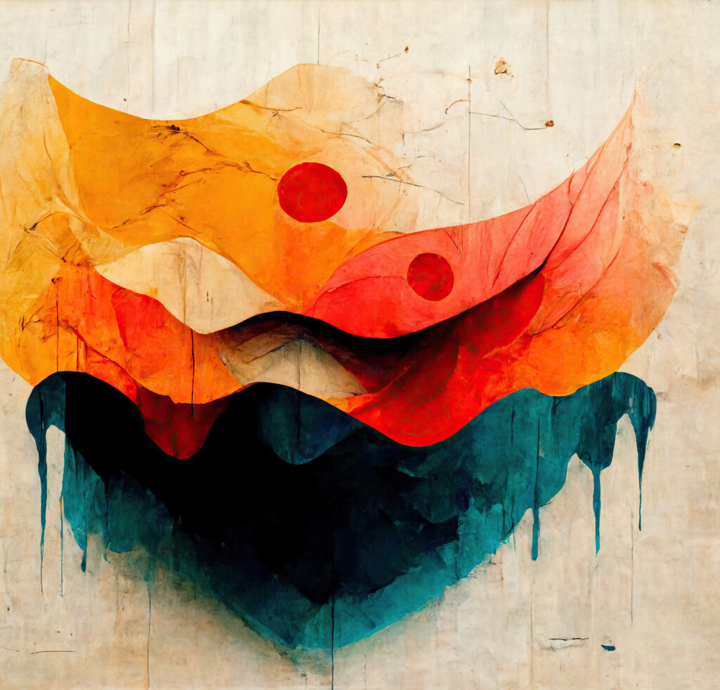 abstract background orange green and yellow