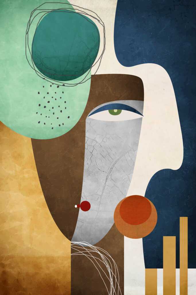 modern abstract geometry hand painted beauty background decorative painting