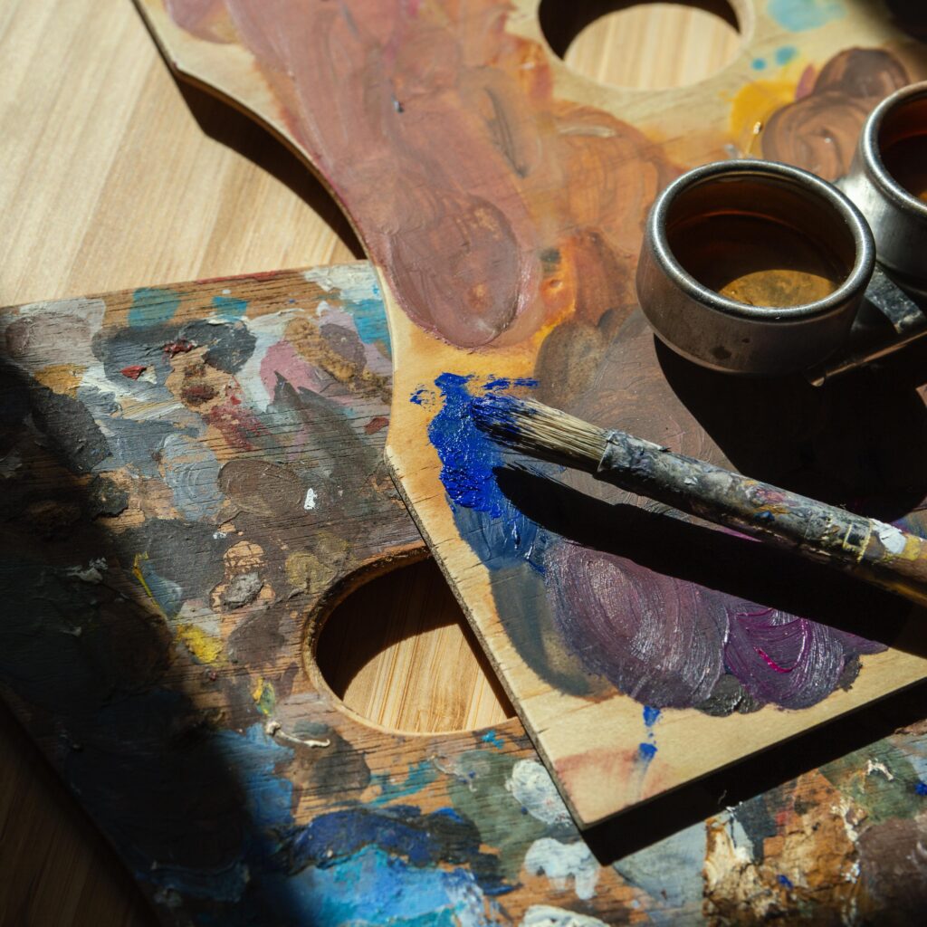 studio with props painting