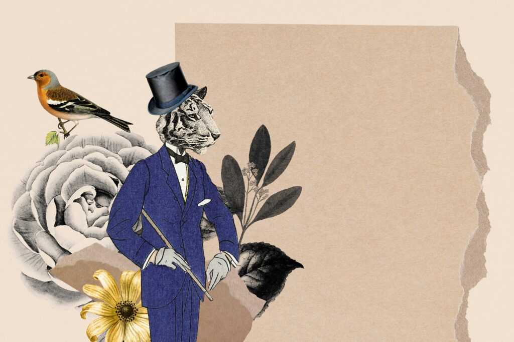 vintage collage frame wallpaper background, paper texture with d